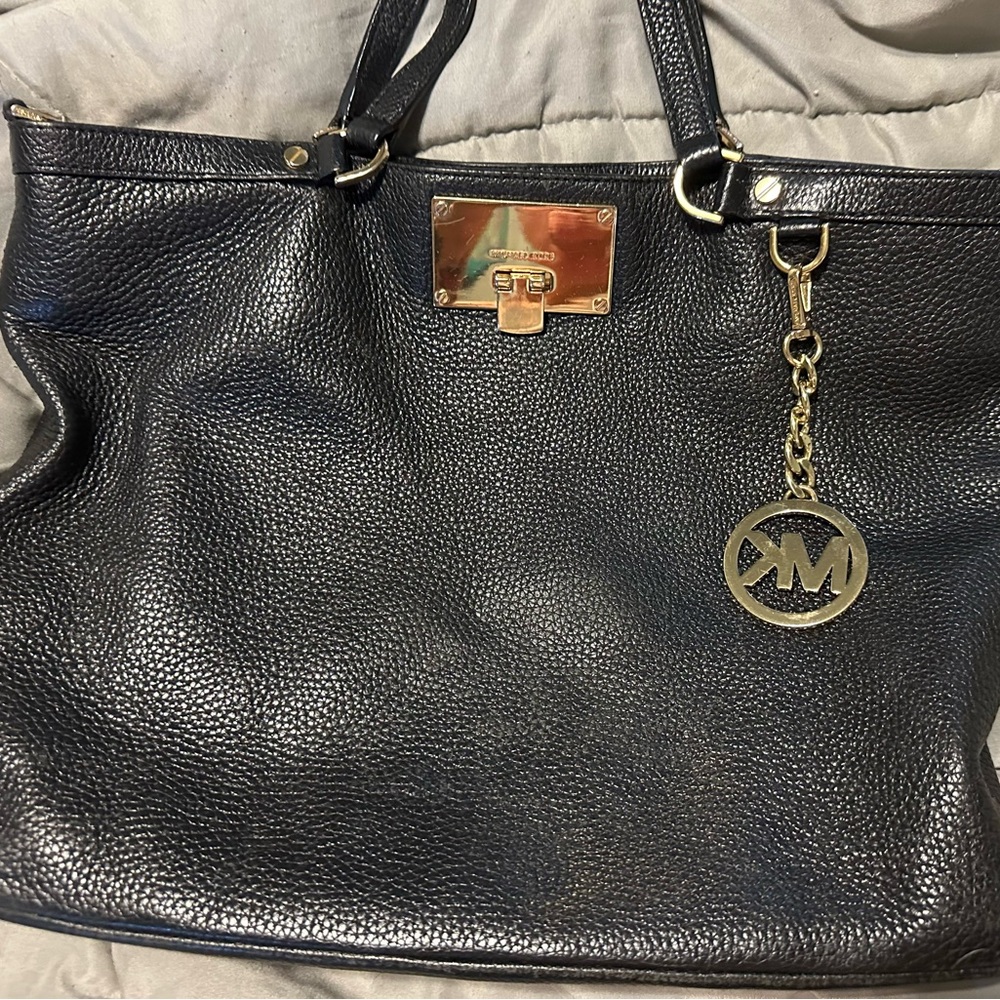 Michael Kors Black Tote with Gold Hardware